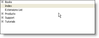 Index item moved beneath Books